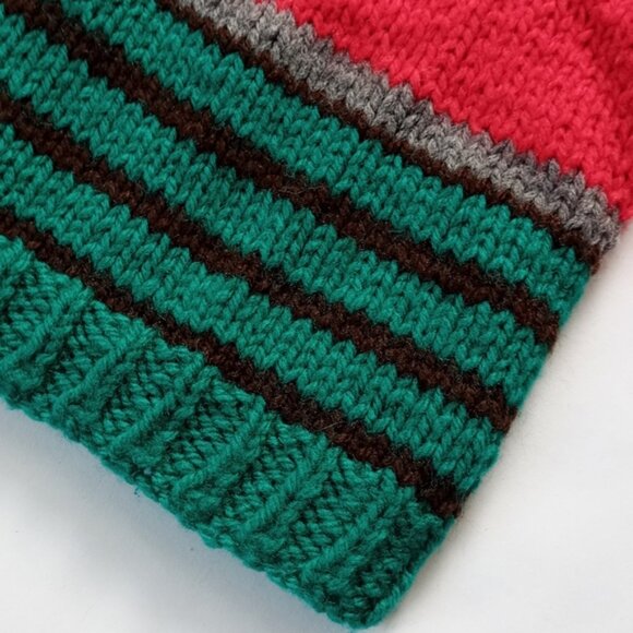 Vintage Kids Essential Knitted Striped V-Neck Sweater - Picture 4 of 6